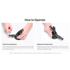 Suporte Ventosa Carro Ulanzi Câmera Ação, Celular Preto