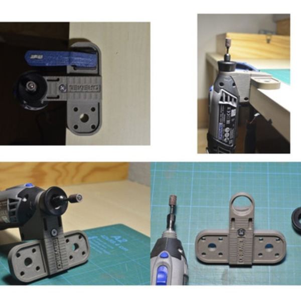 Suporte Vertical Micro Retífica Dremel Para Mesa Bancada