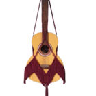 Suporte Violão Macramê Vinho