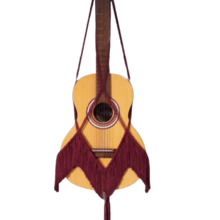 Suporte Violão Macramê Vinho