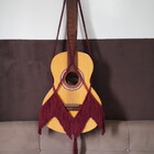 Suporte Violão Macramê Vinho