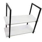 Suportes De Parede Em Metalon Para 02 Prateleiras De Mdf 15mm