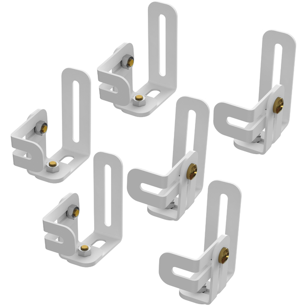 Suportes Home Theater Caixa Som  Ajusta Inclina 6pç - Branco