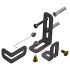 Suportes Home Theater Caixa Som  Ajusta Inclina 6pç - Preto