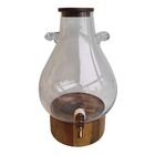 Suqueira De Vidro E Bambu Natural