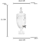 Suqueira Ou Dispenser De Cristal  4l