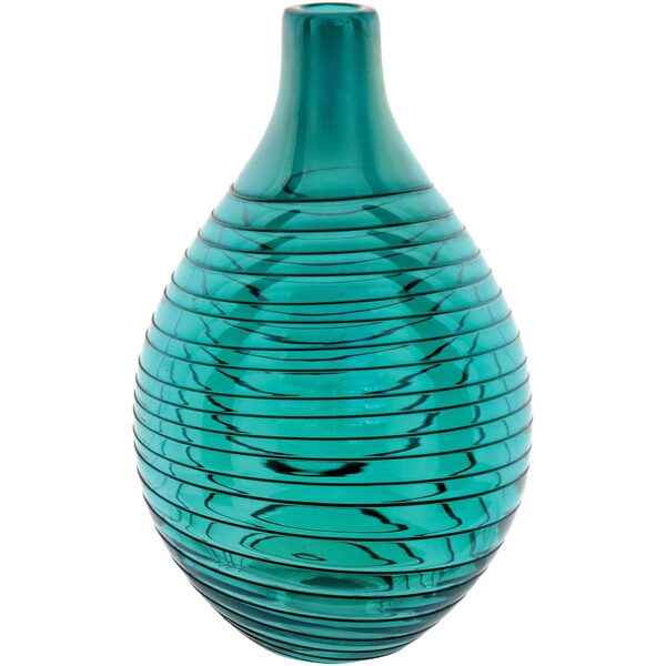 Swirl Garrafa Decorativa 25x15x15cm Vidro Azul