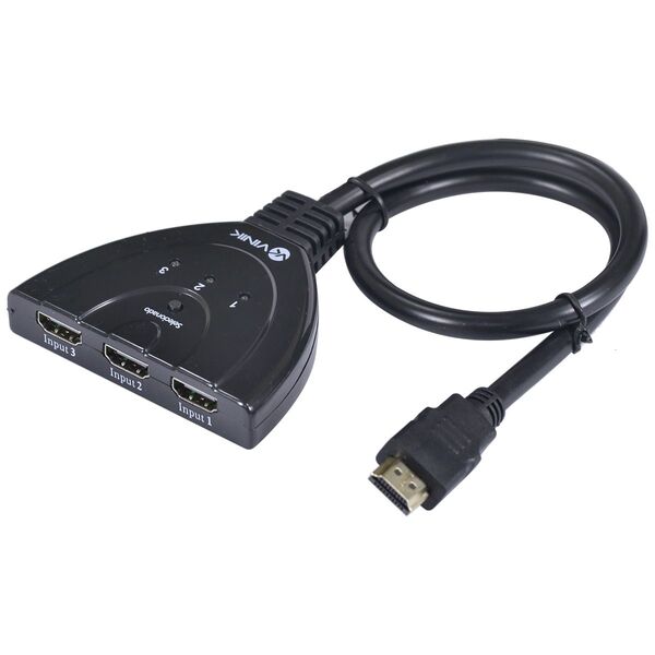 Switch Hdmi 3 Entradas E 1 Saida 1.3v Com Suporte 3d E 1080p
