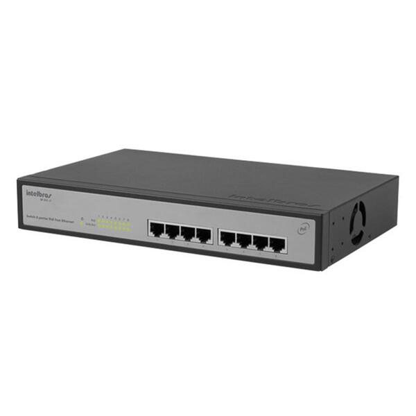Switch Intelbras Sf802af 8 Portas 10/100 Poe - 4760004