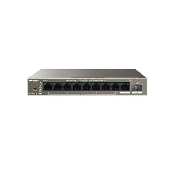 Switch Ip-com 8 Portas Poe 9ge+1sfp Gerenciavel G2210p-8-102w