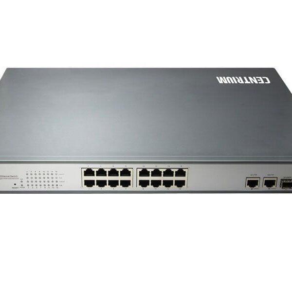 Switch Poe Centrium Security Ape-1600-c Com 16 Portas Poe