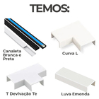 T Canaleta Te Canaleta De 20x10mm Branca Acabamento Derivação