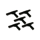 T Grande P/ Tela Mosqueteiro Perfil 1 Preto - Kit 5 Pcs
