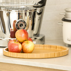 Table Bandeja Para Servir Oval 2x35x25cm Bambu Natural