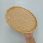Table Bandeja Para Servir Redondo 25x25cm Bambu Natural