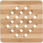 Table Descanso Panela 1x18x18cm Bambu Natural Quadrado