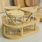 Table Porta Condimento 11x20x20cm Borosilicato Transparente 3