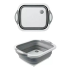 Tábua + Escorredor Bacia Cesta Retrátil Silicone Cozinha