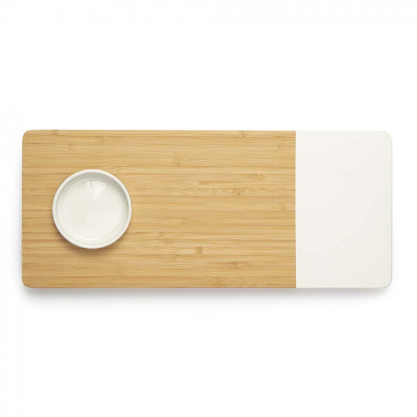 Tábua Bamboo C/ Recipiente 35cm X 15cm Preto - Mor