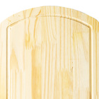 Tábua Churrasco Oval Madeira Pinus Tábua Corte 45 Cm