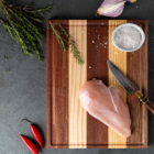 Tabua Churrasco Sofisticada 45cm Madeira Pinus E Jequitibá