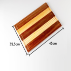 Tabua Churrasco Sofisticada 45cm Madeira Pinus E Jequitibá