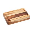 Tábua Com Função De Bandeja Em Madeira Teca Barbecue 35cm X 2