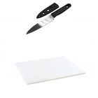 Tabua Corte Lisa Branca 50x30 Polietileno Faca Utility 19 Cm