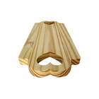 Tábua De Aperitivos Frios Com Dupla Alça De Coração Madeira P