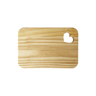 Tábua De Aperitivos Frios Retangular Detalhe Coração Madeira