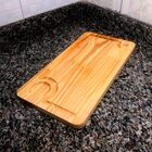 Tábua de Carne Califórnia - Artesanal para Churrasco -Madeira