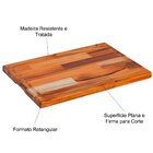 Tábua De Carne Retangular Madeira Legumes Churrasco 35x50 Cm