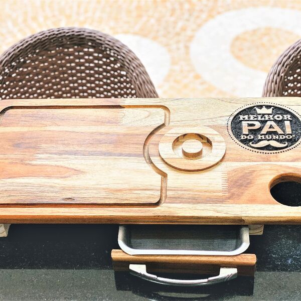 Tabua De Carnes Com Gaveta Inteligente Melhor Pai Do Mundo