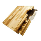 Tabua De Churrasco Com Gaveta E Bandeja 36,5x 43cm