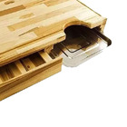 Tabua De Churrasco Com Gaveta E Bandeja 36,5x 43cm