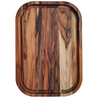 Tabua De Churrasco Em Madeira Teca 40x29cm Com Cava Tábua De