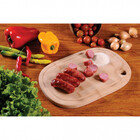 Tábua De Cortar Carne Em Bambu Formato Oval Mor