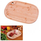 Tábua De Cortar Carne Em Bambu Formato Oval Mor