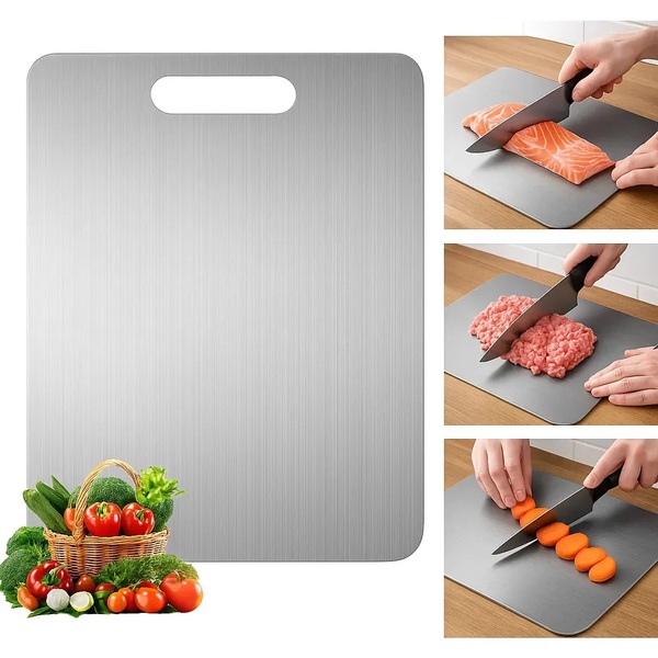 Tábua De Corte Aço Inox Para Cozinha Churrasco Prateado