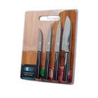 Tábua De Corte Com 4 Facas Em Aço Inox Black James F 1200-055