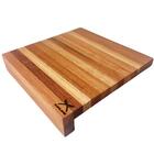 Tábua De Corte Em Madeira Formato L 35x35cm Estação Com Encai