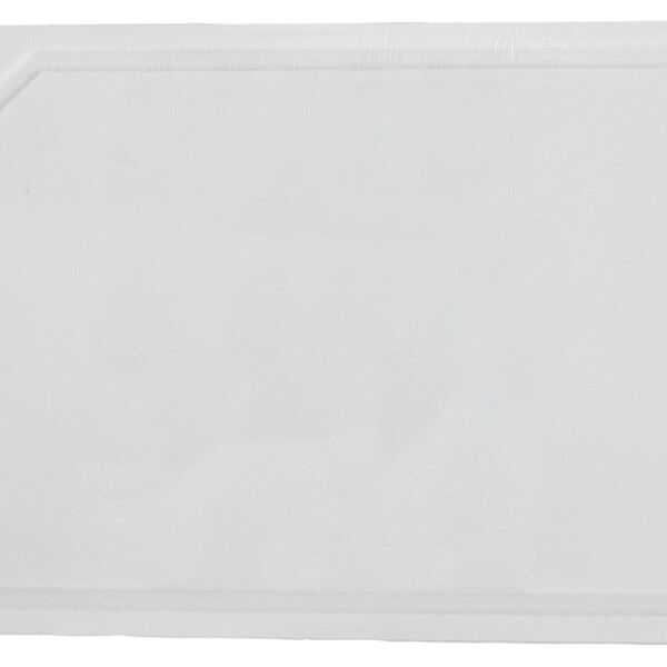 Tabua De Corte Em Polietileno - Canaleta - Branca - 33 X 25