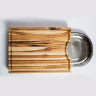 Tábua De Corte Madeira Teca Com Bandeja Removível Wanaka 40c