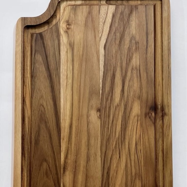 Tábua De Corte Madeira Teca Para Cuba Gourmet Stillus 50x40