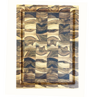 Tábua De Corte Para Churrasco Invertida Teca 45x40cm