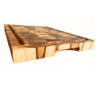 Tábua De Corte Para Churrasco Invertida Teca 45x40cm