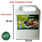 Tábua De Corte Plástica Higiênica Frios Cozinha 24x34 Alves