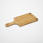 Tábua de corte retangular de bambu 17,9cm x 35,6cm com cabo N