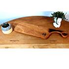 Tábua De Cozinha Gourmet Madeira Bruta Maciça Ergonomica