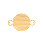 Tábua De Frios Redonda Com Alça Em Coração Para Mesa Posta